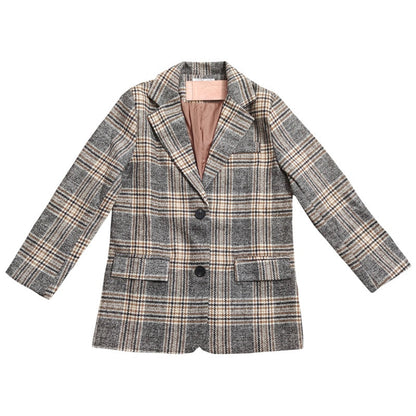 Wanda Short Coat | Belted Plaid Wool