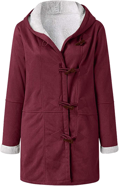 Wanda Winter Jacket | Hooded, Faux-Suede