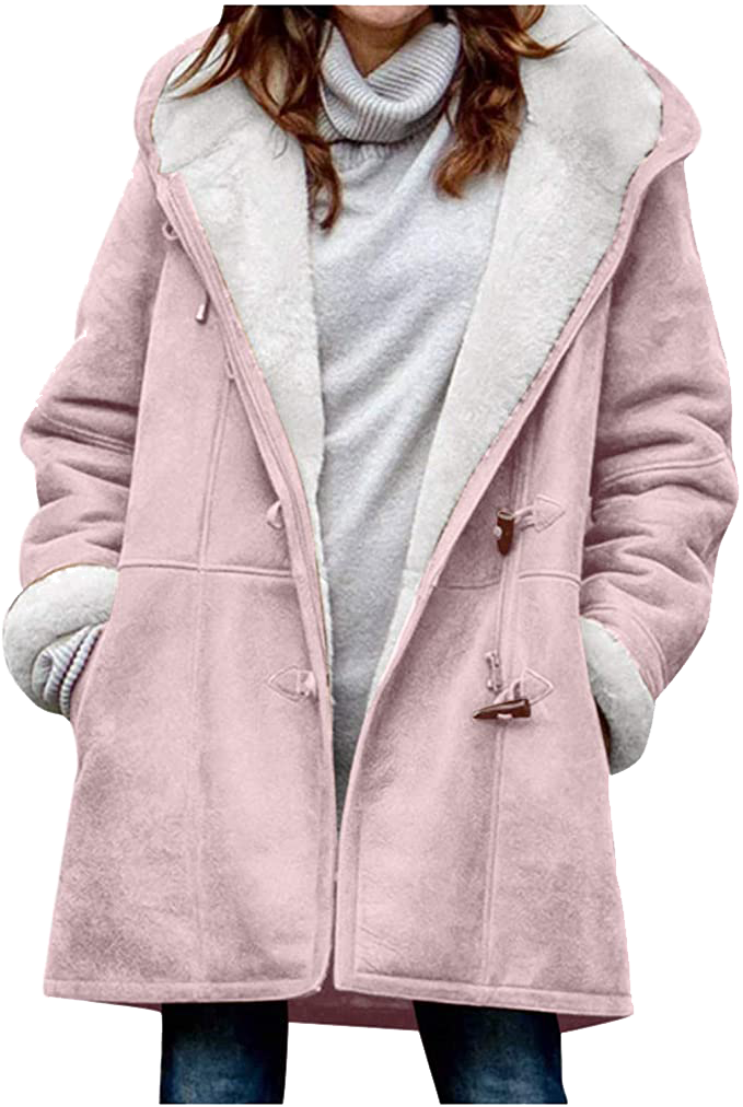 Wanda Winter Jacket | Hooded, Faux-Suede