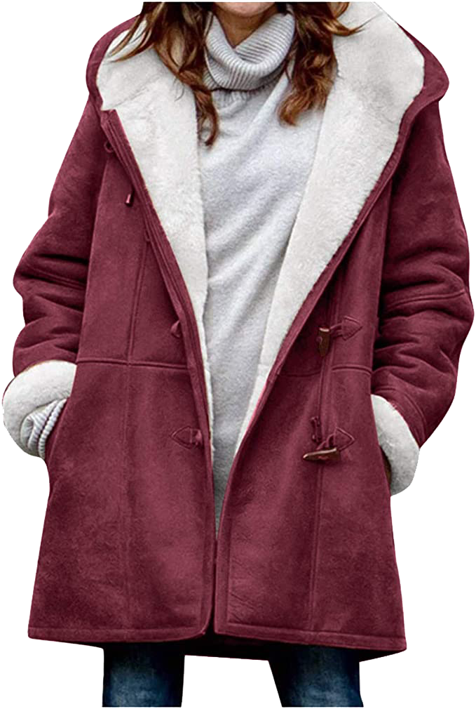 Wanda Winter Jacket | Hooded, Faux-Suede