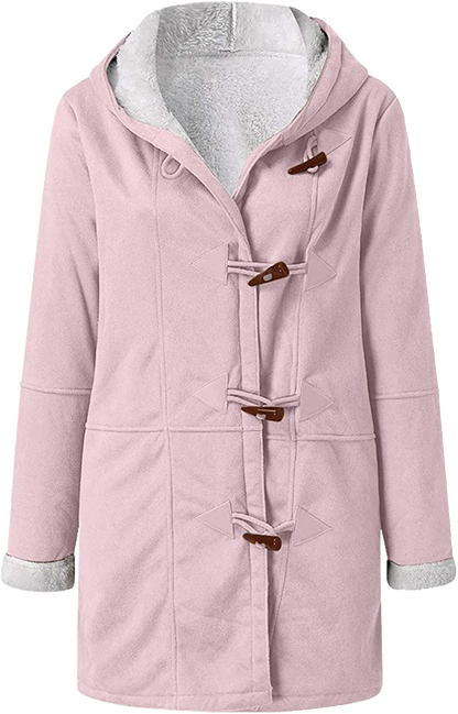 Wanda Winter Jacket | Hooded, Faux-Suede