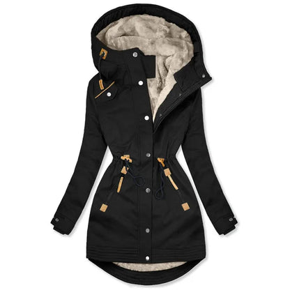 Wandora Parka Jacket | Mid-Thigh, Faux Shearling Lined