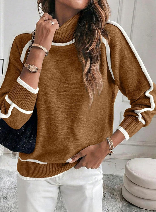 Wara Highneck Sweater | Core-Spun Polyester Knit