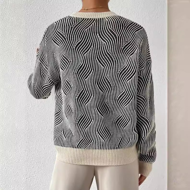 Wavy Knit Sweater | Turtleneck, Soft Texture