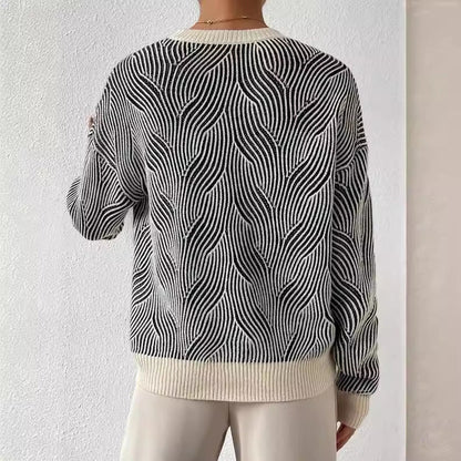 Wavy Knit Sweater | Turtleneck, Soft Texture