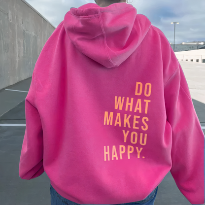 Sweat à capuche Wendy | Tricot doux brossé, texte inspirant au dos