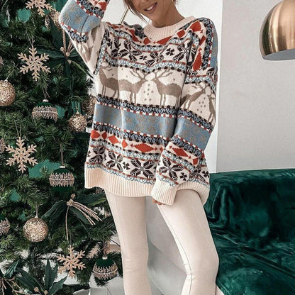 Pull de Noël Willa | Tricot surdimensionné, motif festif