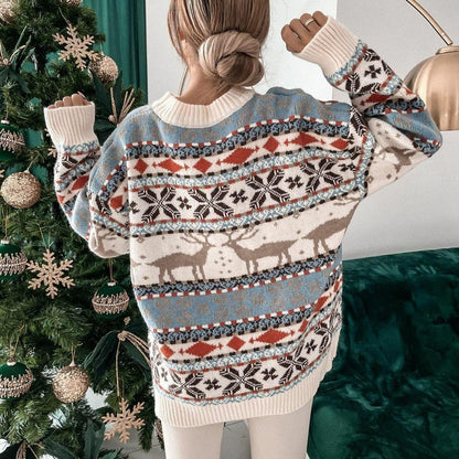 Pull de Noël Willa | Tricot surdimensionné, motif festif