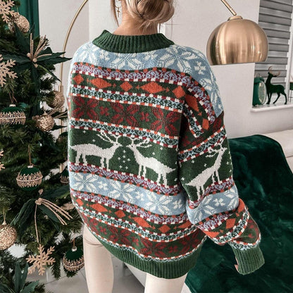 Pull de Noël Willa | Tricot surdimensionné, motif festif
