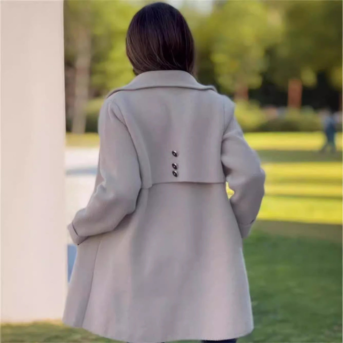 Willa Wool Coat | A-Line, Polar Fleece
