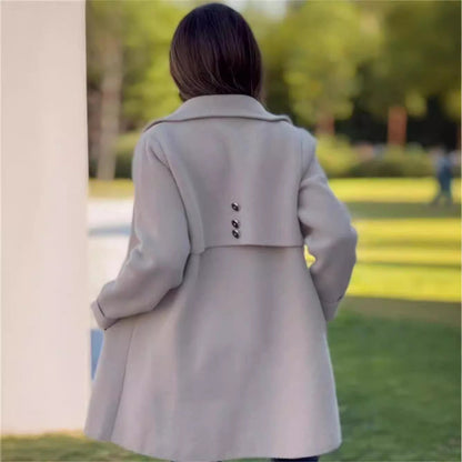 Willa Wool Coat | A-Line, Polar Fleece