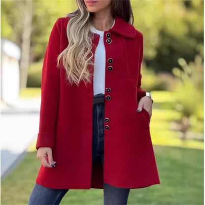 Willa Wool Coat | A-Line, Polar Fleece