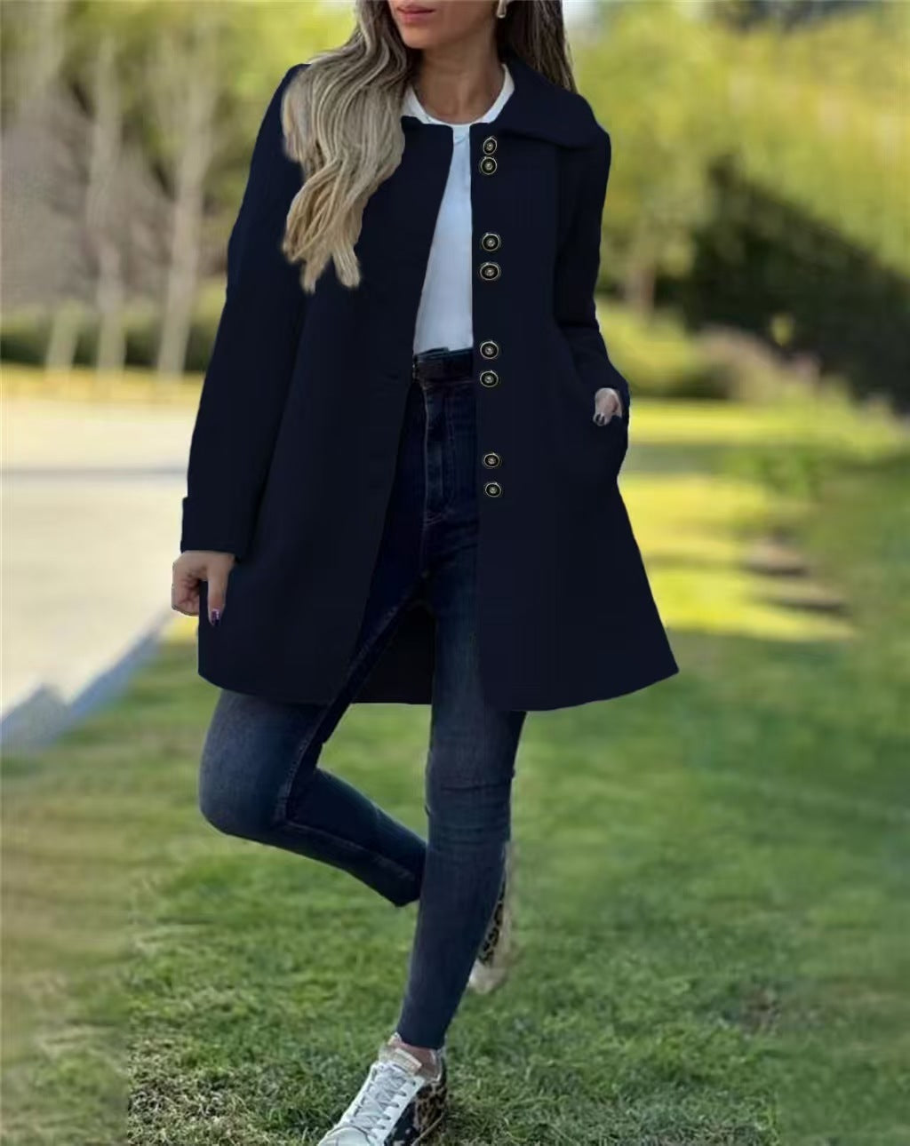Willa Wool Coat | A-Line, Polar Fleece