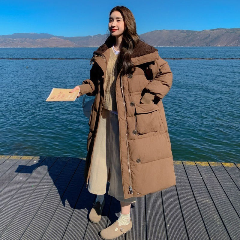 Wina Long Coat | Oversized Quilted Cotton