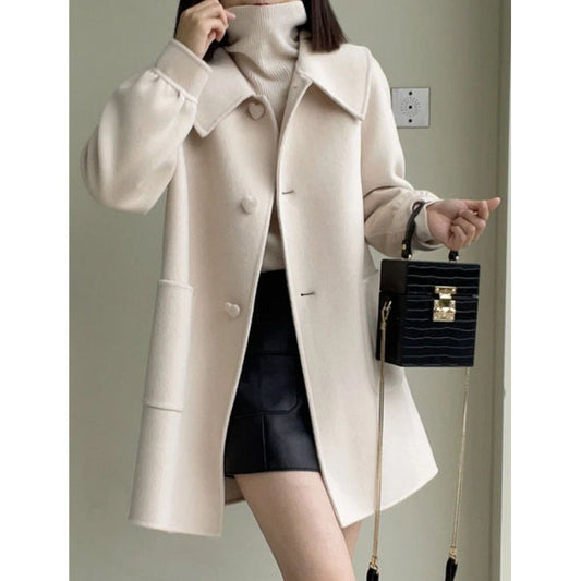 Wina Wool Coat Women | Slim A-Line, Soft Fabric, Stylish Design