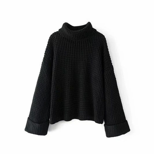Winnie Cozy Sweater | Boxy Waffle Knit, Cotton Blend