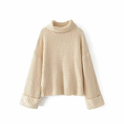 Pull douillet Winnie | Tricot gaufré ample, mélange de coton