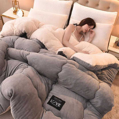 Winta Comforter Set | Thickened Flannel Fleece, Cozy Bedding