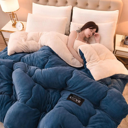 Winta Comforter Set | Thickened Flannel Fleece, Cozy Bedding