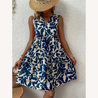 Robe longue pour femme à col en V avec imprimé floral – Élégante et confortable pour les soirées et les occasions décontractées