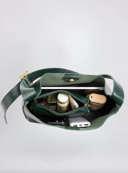 Sac à épaule élégant pour femme en cuir synthétique pour ordinateur portable 13 pouces - Compact et pratique