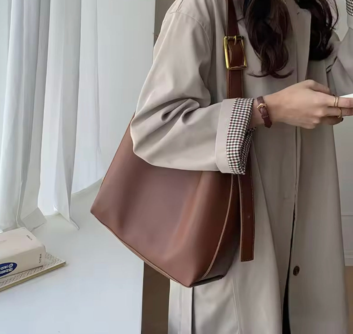 Sac à épaule élégant pour femme en cuir synthétique pour ordinateur portable 13 pouces - Compact et pratique
