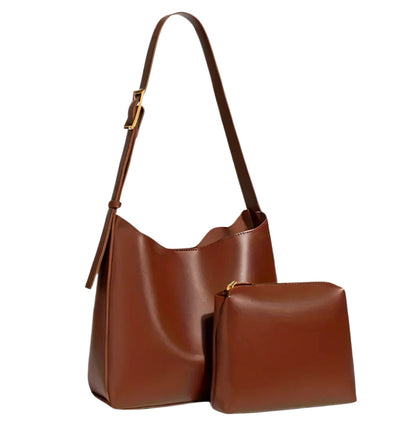 Sac à épaule élégant pour femme en cuir synthétique pour ordinateur portable 13 pouces - Compact et pratique