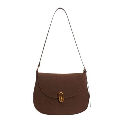 Sac d'épaule pour femme en cuir suédé synthétique avec bretelles réglables – Élégant et pratique pour un usage quotidien