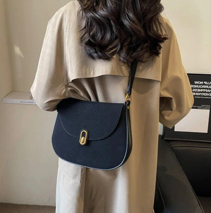 Sac d'épaule pour femme en cuir suédé synthétique avec bretelles réglables – Élégant et pratique pour un usage quotidien
