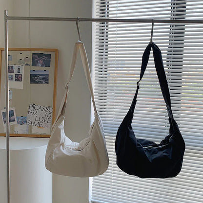 Grand sac d'épaule pour femme en nylon résistant avec bandoulière réglable – Sac décontracté ultra-léger pour un usage quotidien