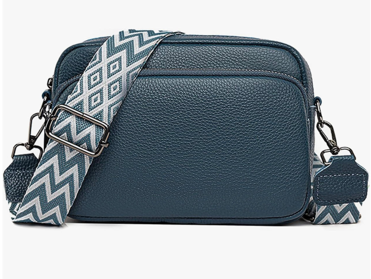 Sac à bandoulière en cuir de qualité supérieure pour femme avec compartiments zippés – Confort ergonomique et design élégant