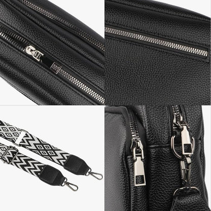 Sac à bandoulière en cuir de qualité supérieure pour femme avec compartiments zippés – Confort ergonomique et design élégant