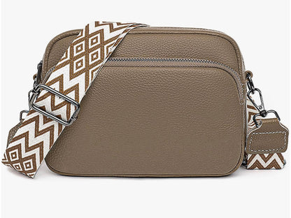 Sac à bandoulière en cuir de qualité supérieure pour femme avec compartiments zippés – Confort ergonomique et design élégant