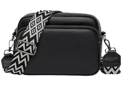Sac à bandoulière en cuir de qualité supérieure pour femme avec compartiments zippés – Confort ergonomique et design élégant