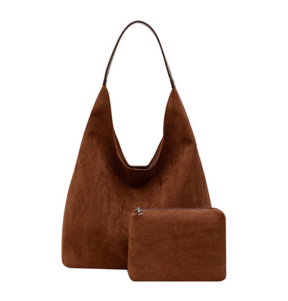 Sac à bandoulière semi-circulaire en cuir végétal pour femme, compatible avec Macbook 13 pouces – Élégant et spacieux