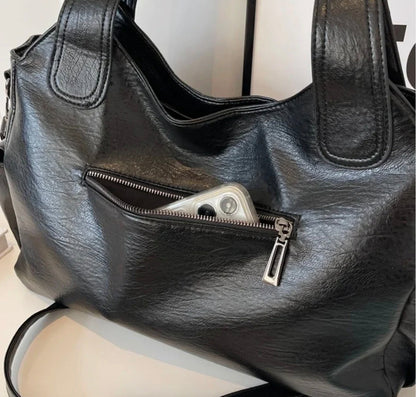 Elegant Leather Tote Bag for Women – Large Storage Space, Ideal for Work and Outings