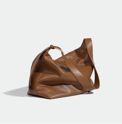 Sac à bandoulière en cuir noir pour femme – Élégant et pratique pour toutes les occasions, design réglable et spacieux