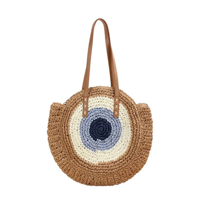 Women's Woven Straw Shoulder Bag – Elegant and Practical for Summer Outings, 30 x 2 x 43 cm