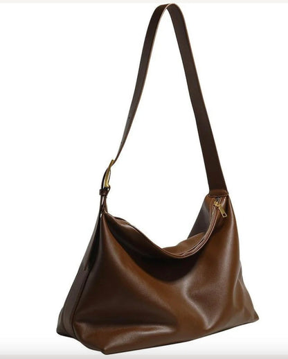 Sac à bandoulière en cuir noir pour femme – Élégant et pratique pour toutes les occasions, design réglable et spacieux