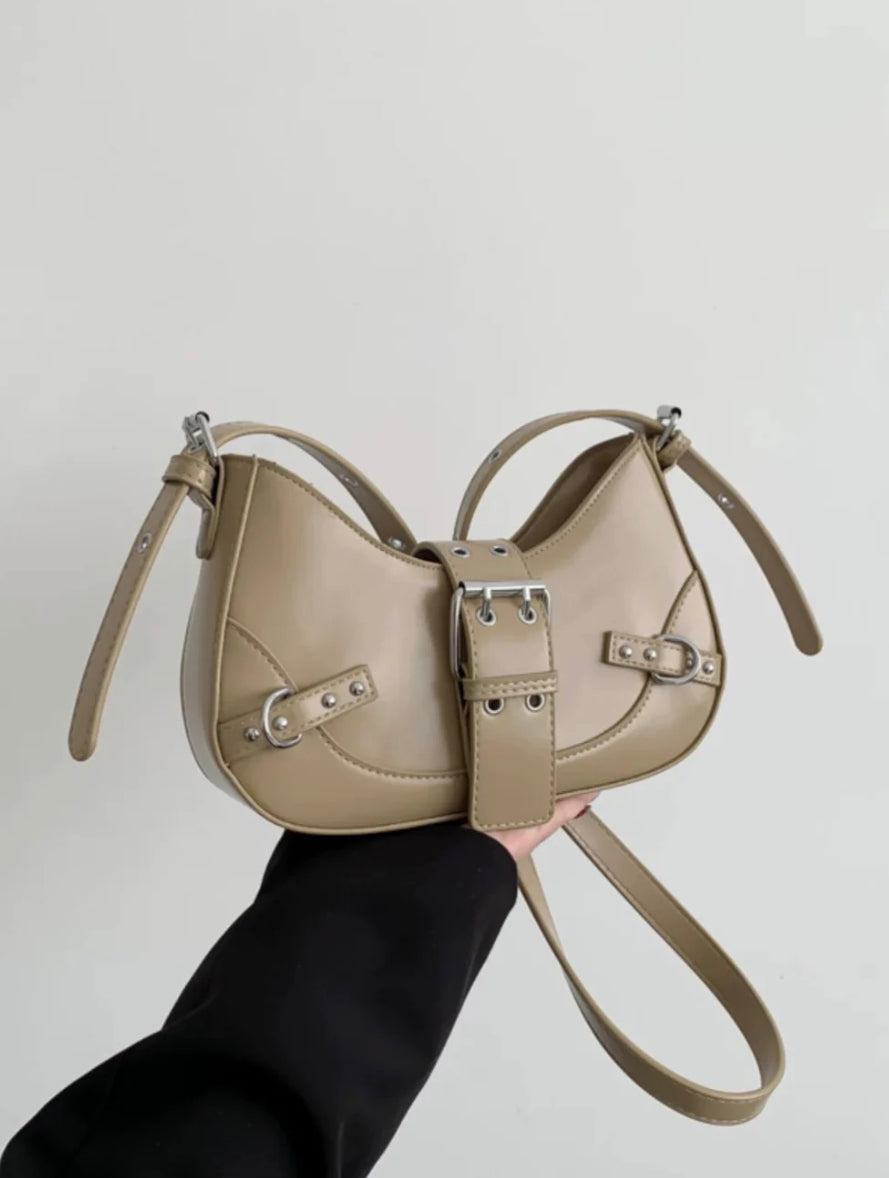 Sac à main en cuir élégant pour femmes – Sac d'épaule raffiné, 5 couleurs disponibles, 24x15x6 cm