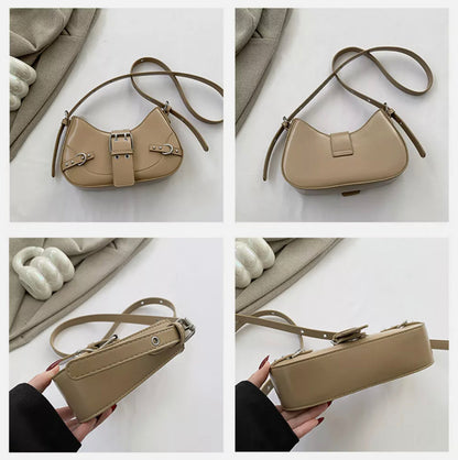Sac à main en cuir élégant pour femmes – Sac d'épaule raffiné, 5 couleurs disponibles, 24x15x6 cm
