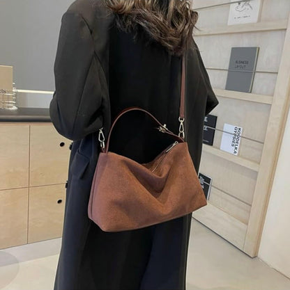 Sac à main élégant en cuir noir avec bandoulière réglable – Sac idéal pour femmes pour sorties et événements