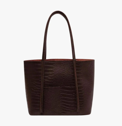 Sac à main Croco pour femmes - Élégant et pratique, dimensions 38x28x13 cm, intérieur spacieux et compartiments organisés