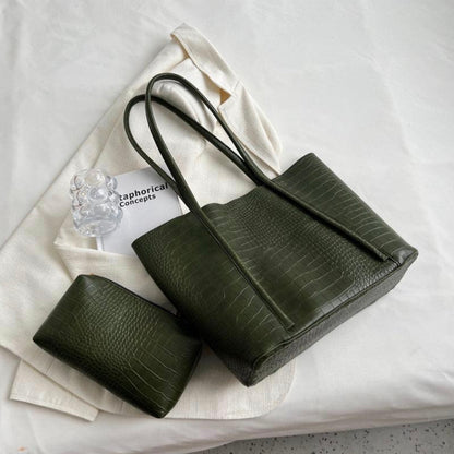 Sac à main Croco pour femmes - Élégant et pratique, dimensions 38x28x13 cm, intérieur spacieux et compartiments organisés