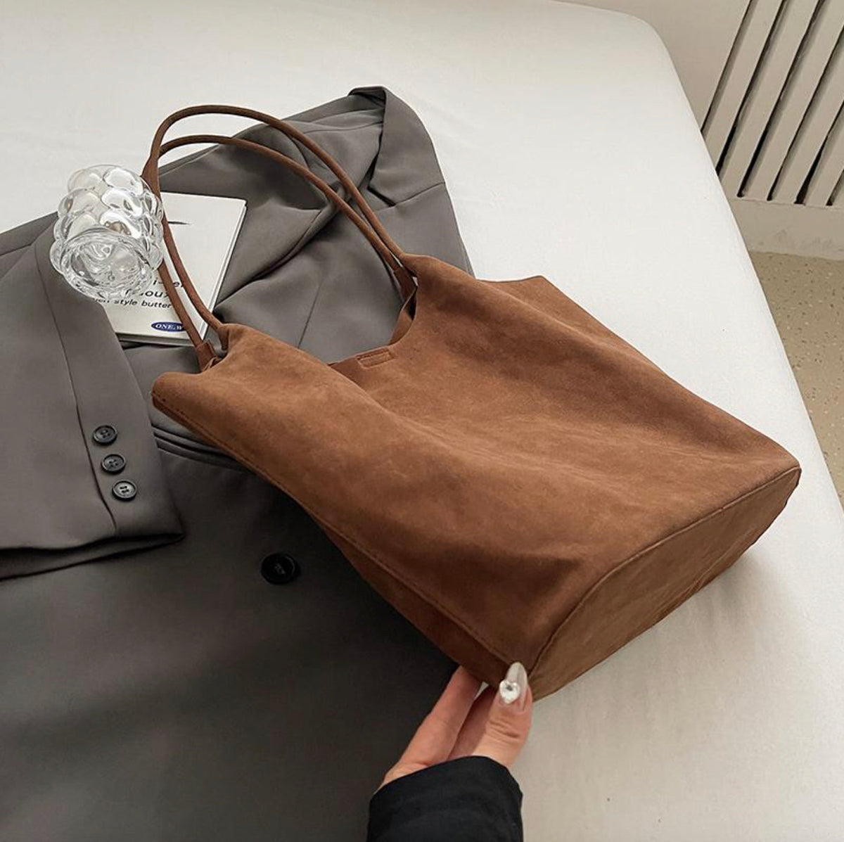 Sac à main en cuir pour femme Juliette – Cabas élégant de 42 cm, pratique et polyvalent pour un usage quotidien