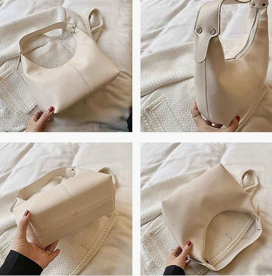 Sac à main en cuir souple pour femme Joséphine – Élégant, pratique avec bandoulière réglable, noir ou marron