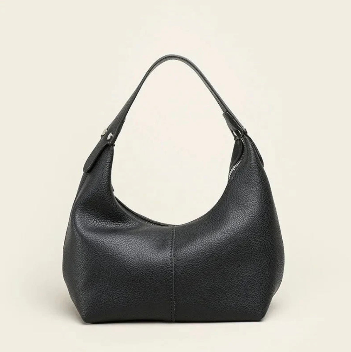 Sac à main en cuir souple pour femme Joséphine – Élégant, pratique avec bandoulière réglable, noir ou marron