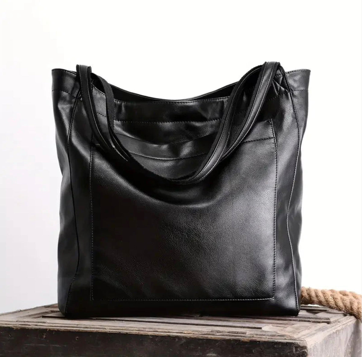 Sac à main élégant en cuir vieilli pour femme – Grande taille, résistant aux rayures et à l'eau, idéal pour toutes les occasions