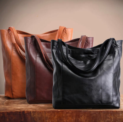 Sac à main élégant en cuir vieilli pour femme – Grande taille, résistant aux rayures et à l'eau, idéal pour toutes les occasions