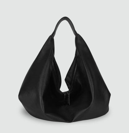 Sac à main pour femme Pauline en cuir synthétique avec doublure en nylon et poche zippée – 43 x 35 x 32 cm, élégant et pratique